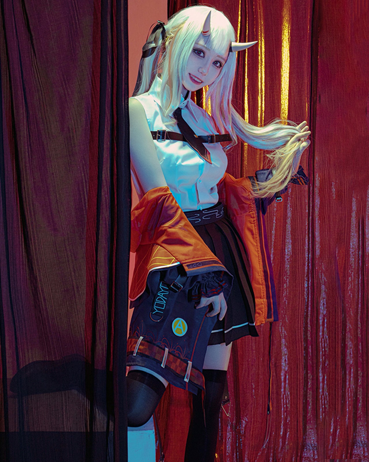 ホロライブ 百鬼あやめ コスプレ レディース ハロウィン 鬼娘 私服