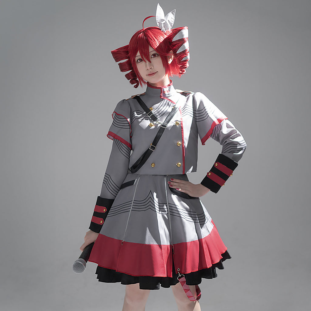 重音テト コスチューム ワンピース 制服　軍服　ボカロ　ボーカロイド　バーチャルシンガー　かさねてと