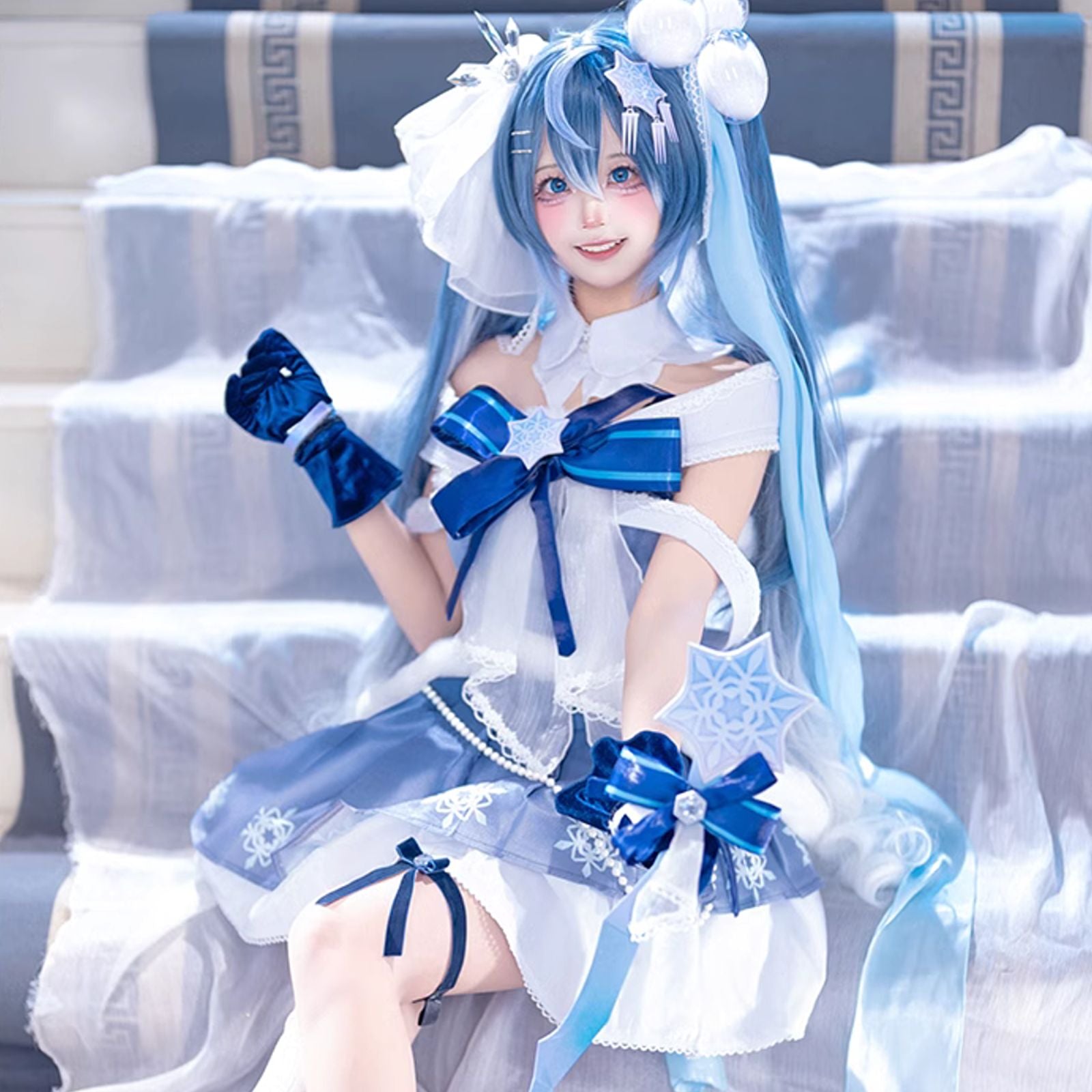 初音ミク コスプレ コスチューム SNOW MIKU 雪ミク 2025　大人用