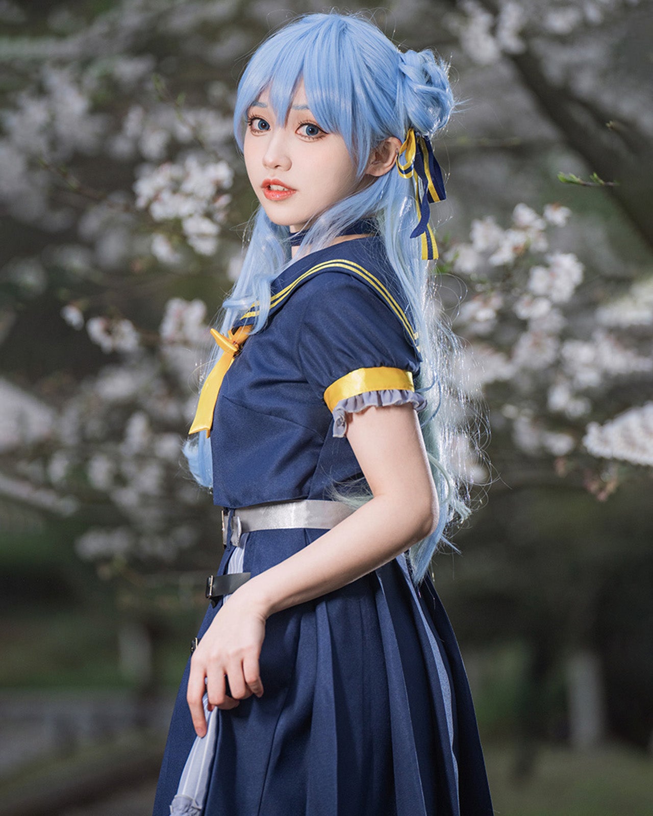 星街すいせい セーラー服 コスプレ 衣装　白　ネイビー