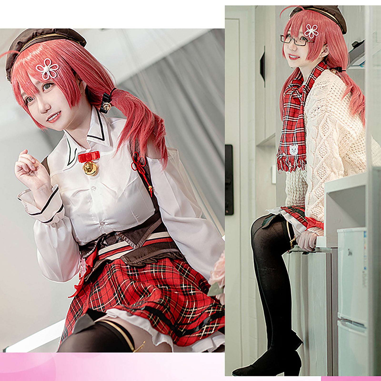 ホロライブ さくらみこ コスプレ ハロウィン ギンガムチェック 私服