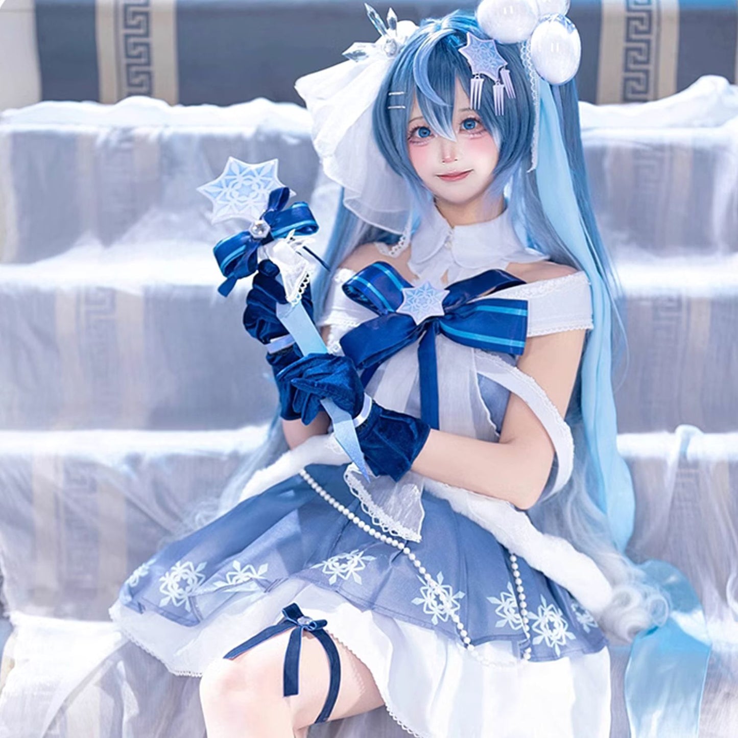 初音ミク コスプレ コスチューム SNOW MIKU 雪ミク 2025　大人用