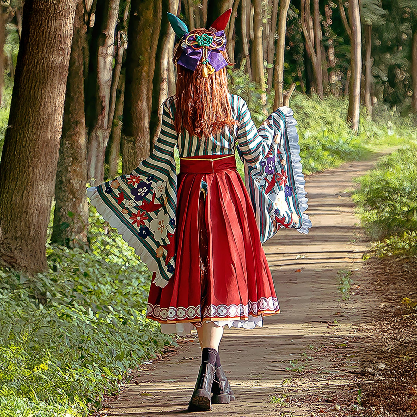 ウマ娘 ナイスネイチャ コスプレ ハロウィン アニメ 袴 振袖