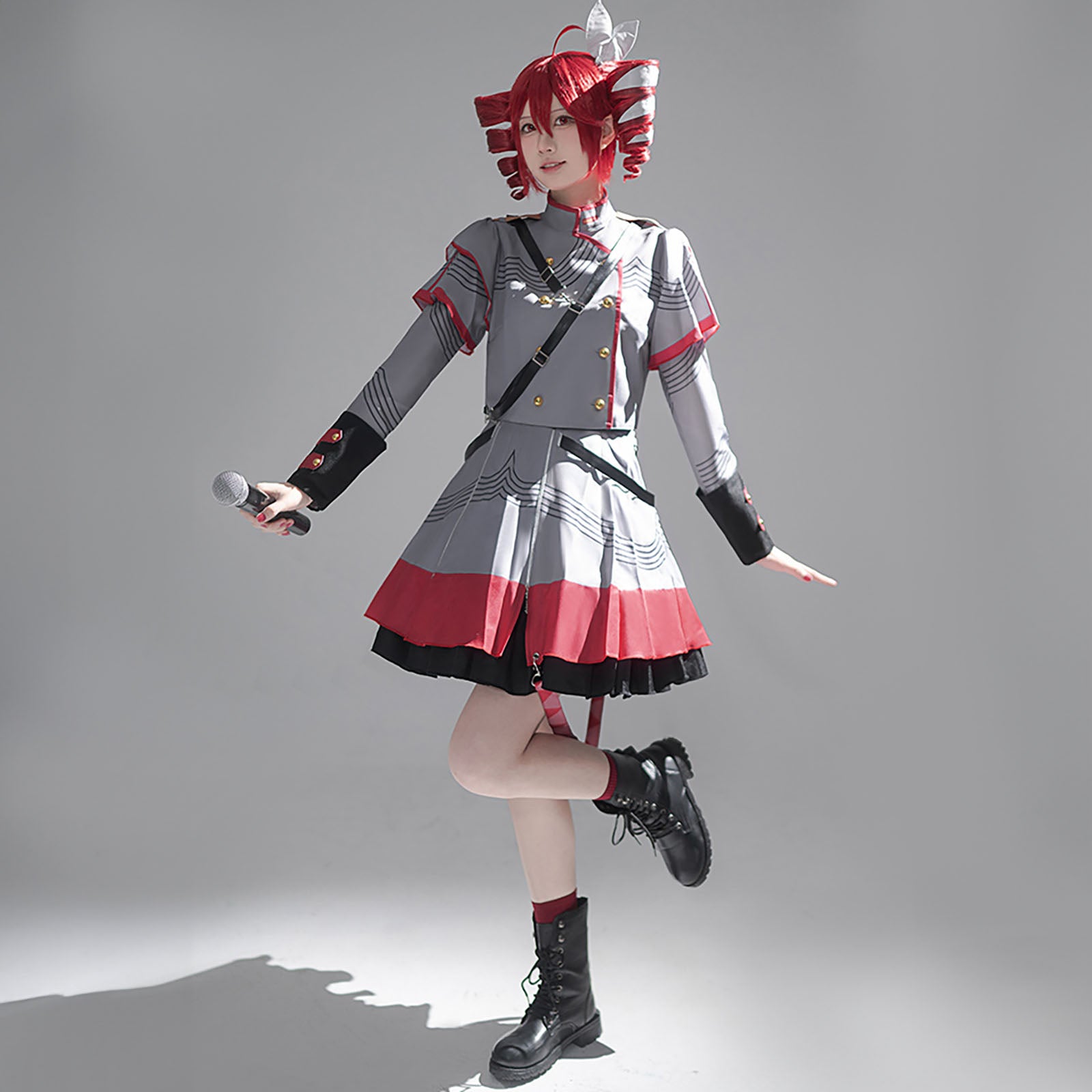重音テト コスチューム ワンピース 制服　軍服　ボカロ　ボーカロイド　バーチャルシンガー　かさね　てと