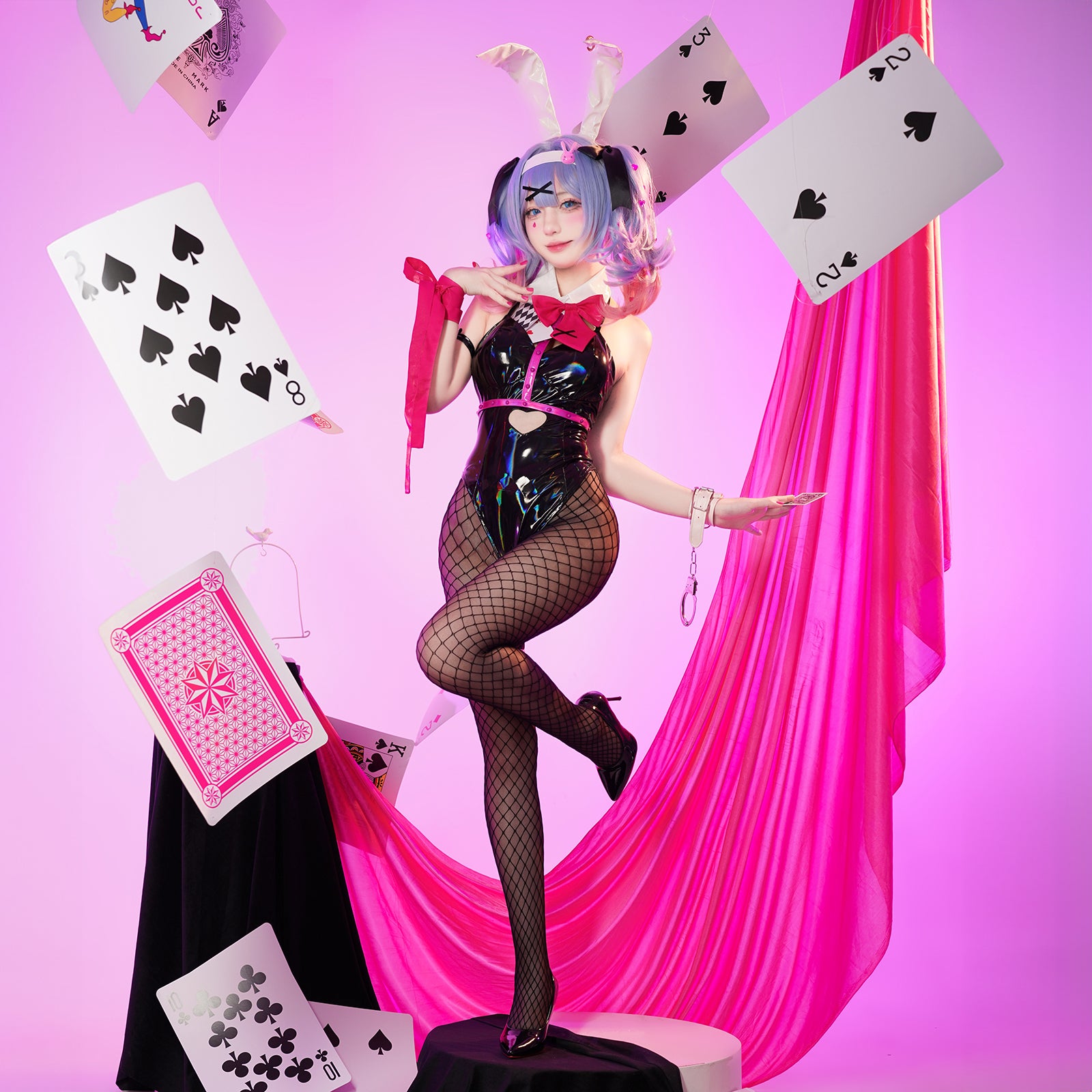 初音ミク バニーガール コスプレ衣装 ウィッグ付き　大人用