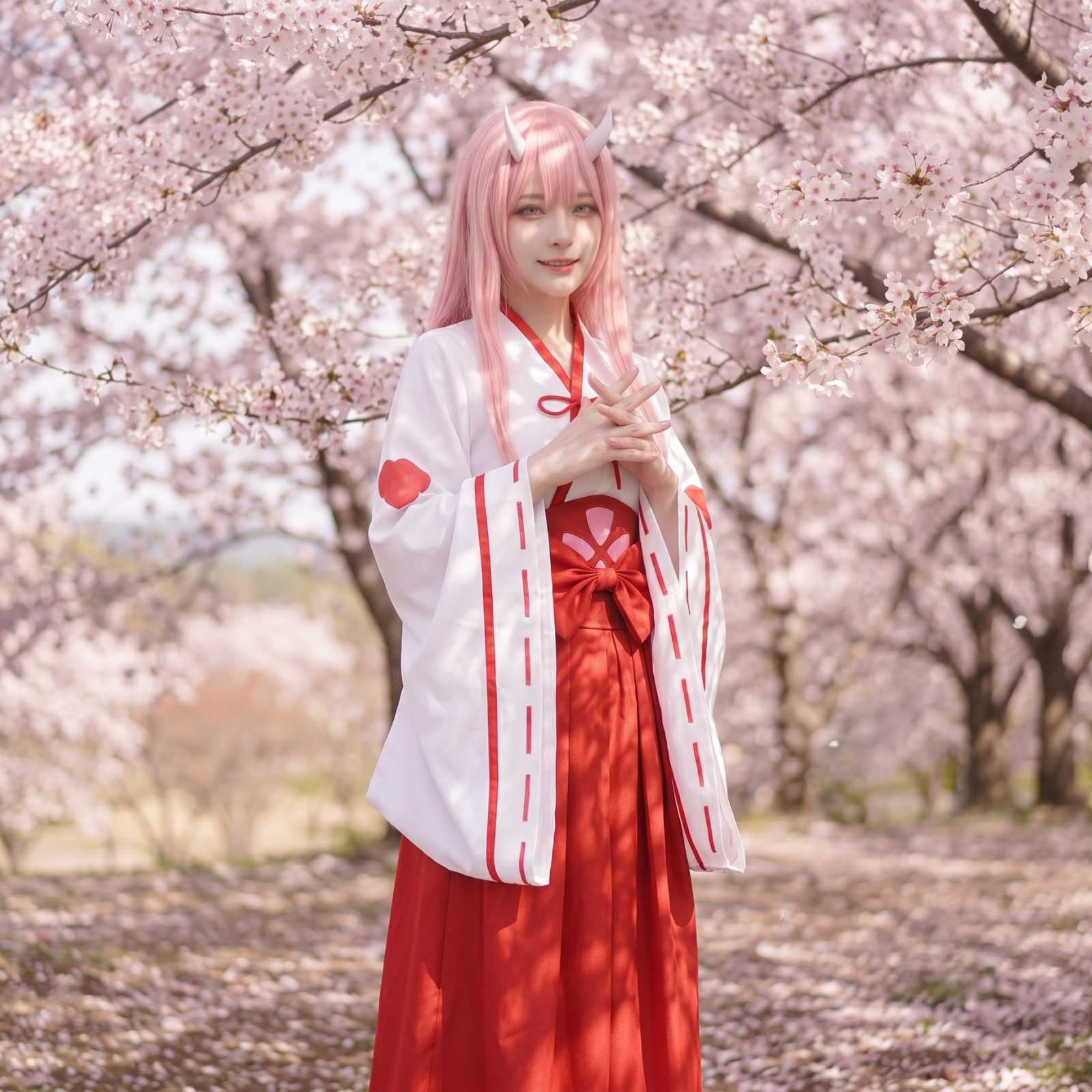 シュナ コスプレ衣装 フルセット｜転生したらスライムだった件 ウィッグ付き 鬼 巫女 ハロウィン イベント レディース Mサイズ Lサイズ