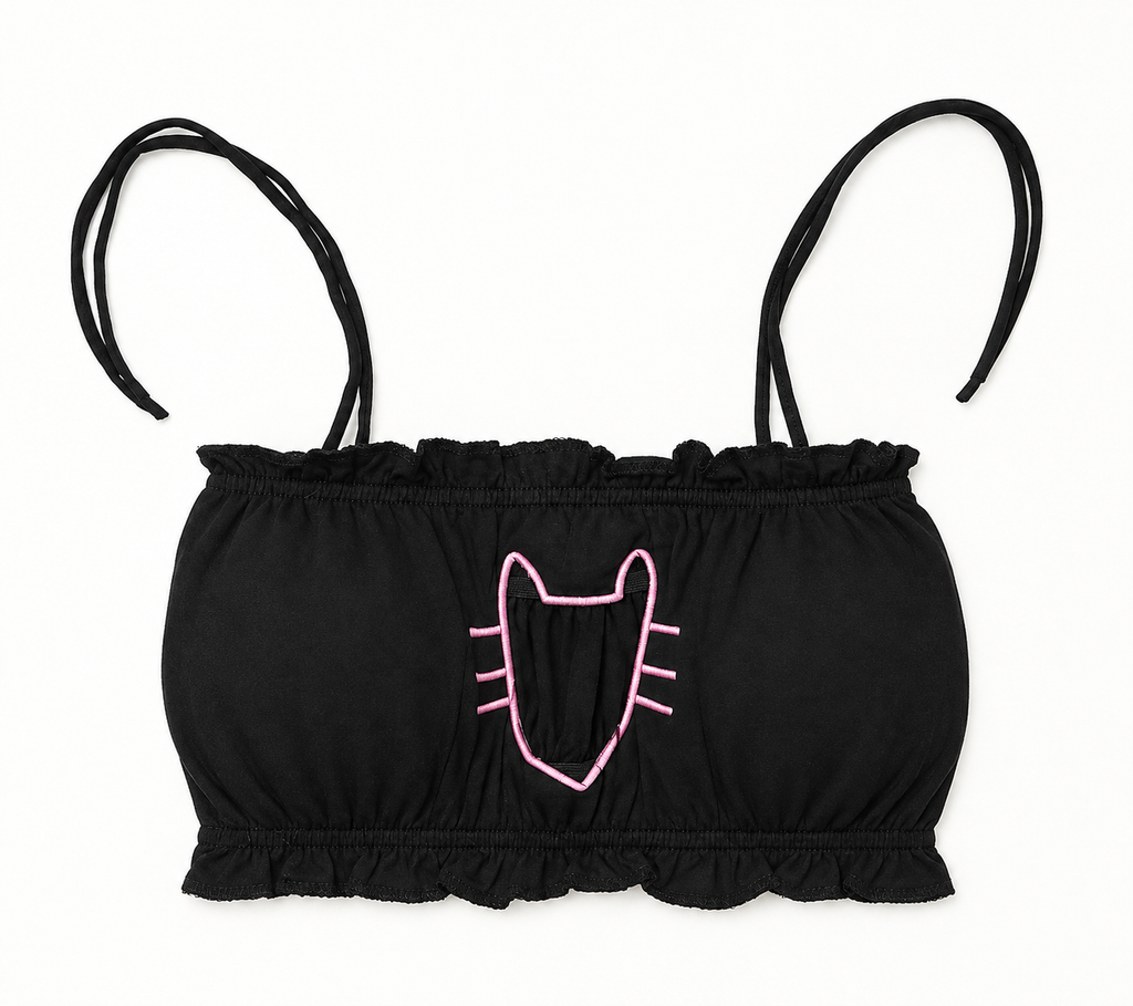 ねこランジェリー 猫モチーフ トップス パンツ 2点セット 猫コスプレ セクシーランジェリー