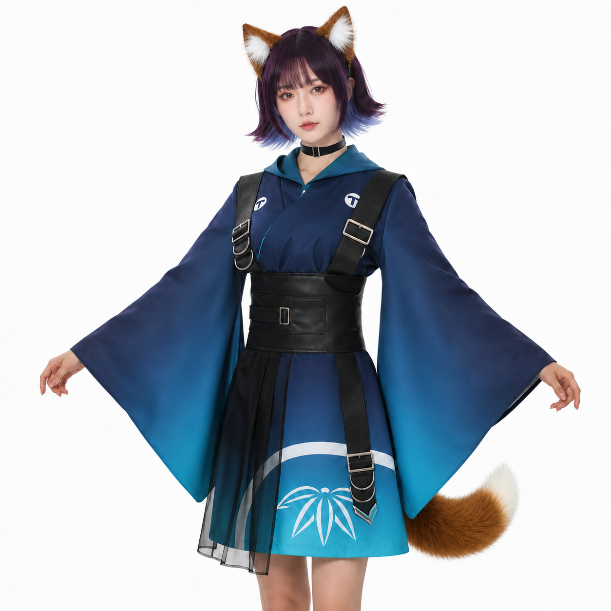 超かぐや姫！ 酒寄彩葉 コスプレ 着物 ウィッグ付き フルセット ツクヨミ いろP 和装 ハロウィン イベント