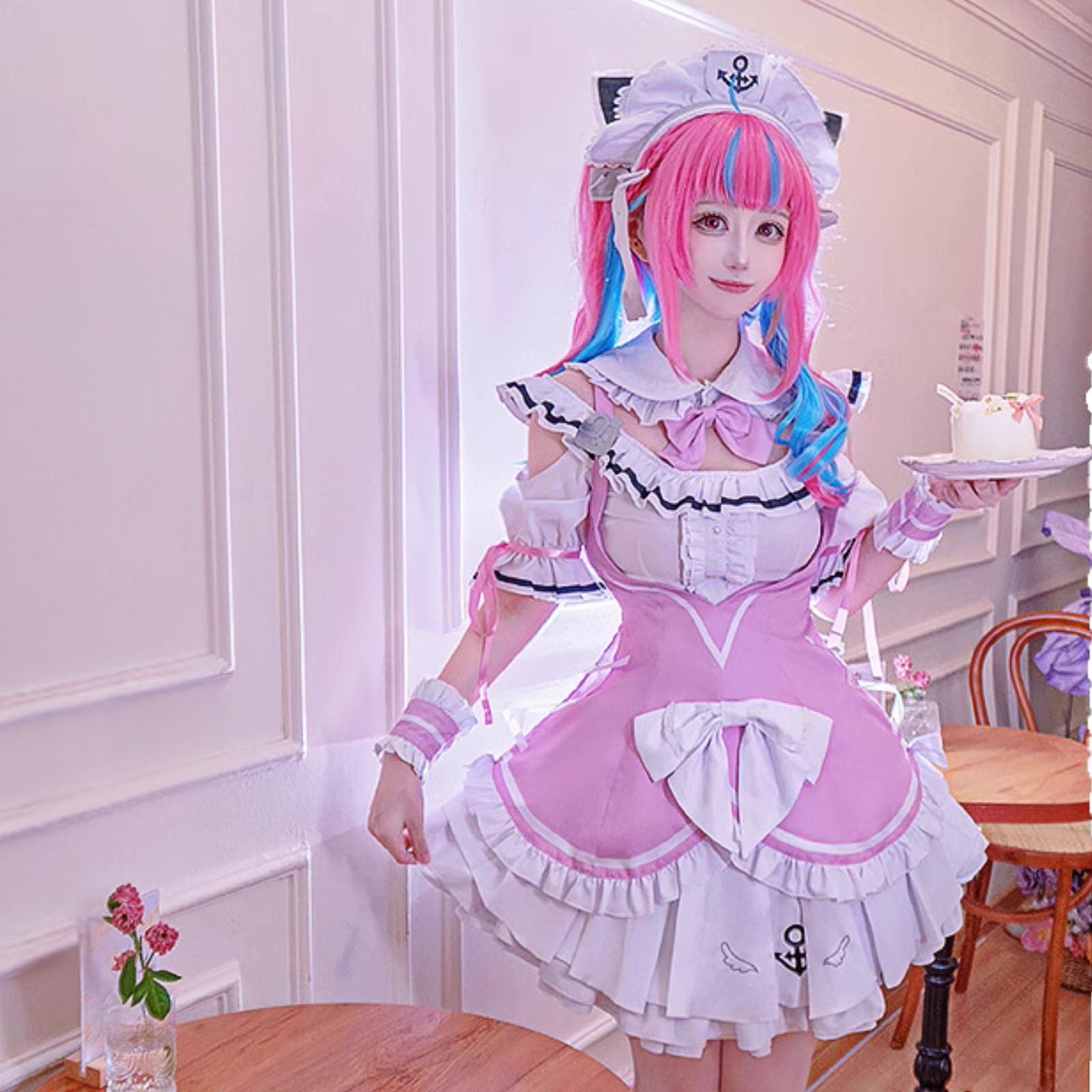 ホロライブ 湊あくあ コスプレ Vtuber ハロウィン 新衣装 メイド　milky time