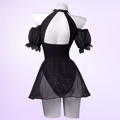NieR：Automata ニーアオートマタ 2B コスプレ 水着 パフスリーブ