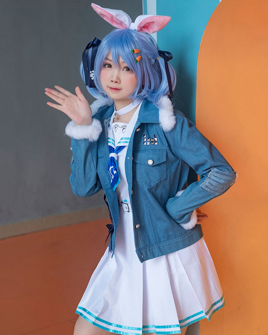 ホロライブ 兎田ぺこら VTuber コスプレ ワンピース セーラ服　バーチャルアイドル　Usada Pekora