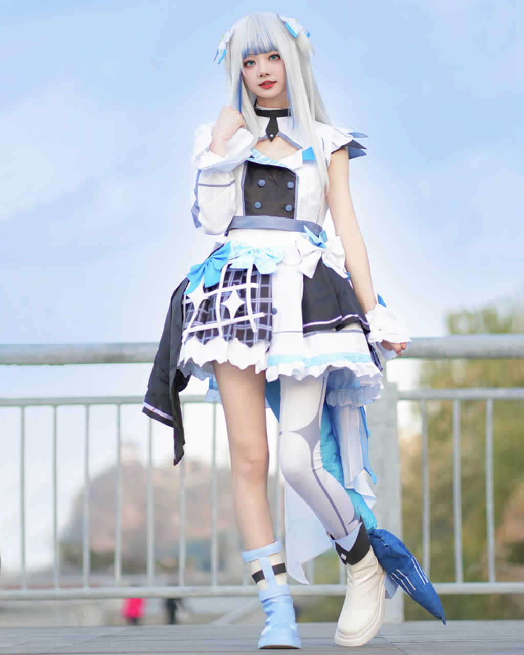 ホロライブ がうるぐら サメちゃん コスプレ アイドル 4周年　ワンピース　小物セット