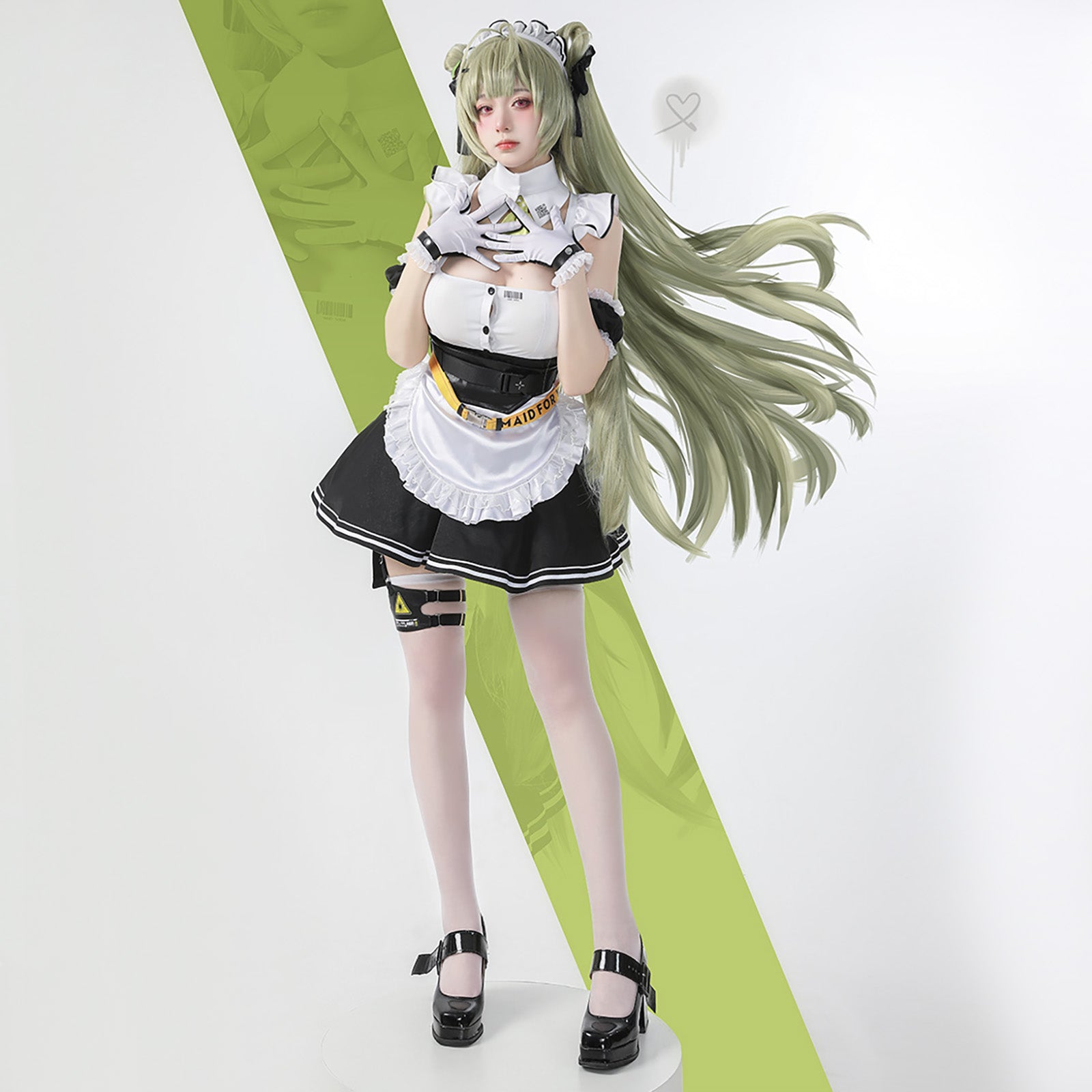 ソーダ コスプレ衣装 15点セット 勝利の女神NIKKE ニケ メイド　ミニ　メイドカフェ