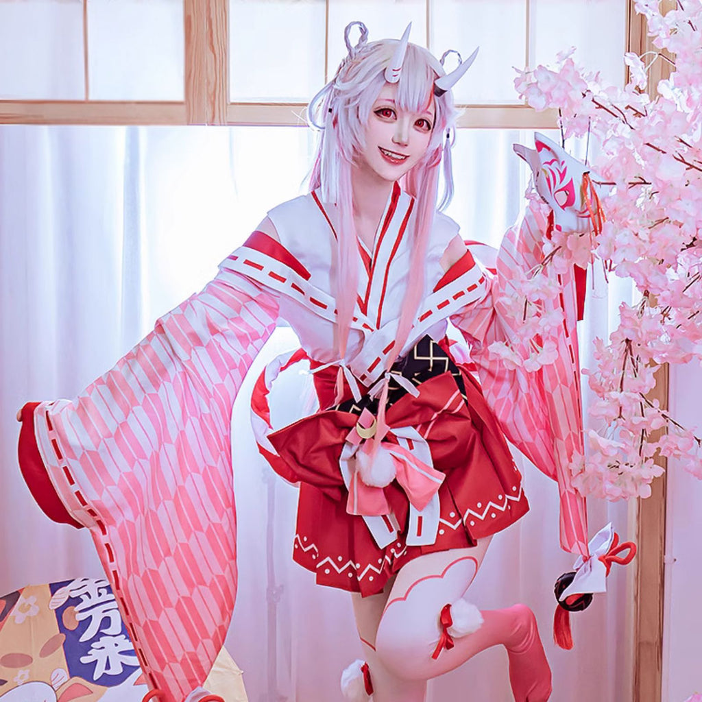 百鬼あやめ コスチューム トップス2種 スカート 羽織 小物付き フルセット