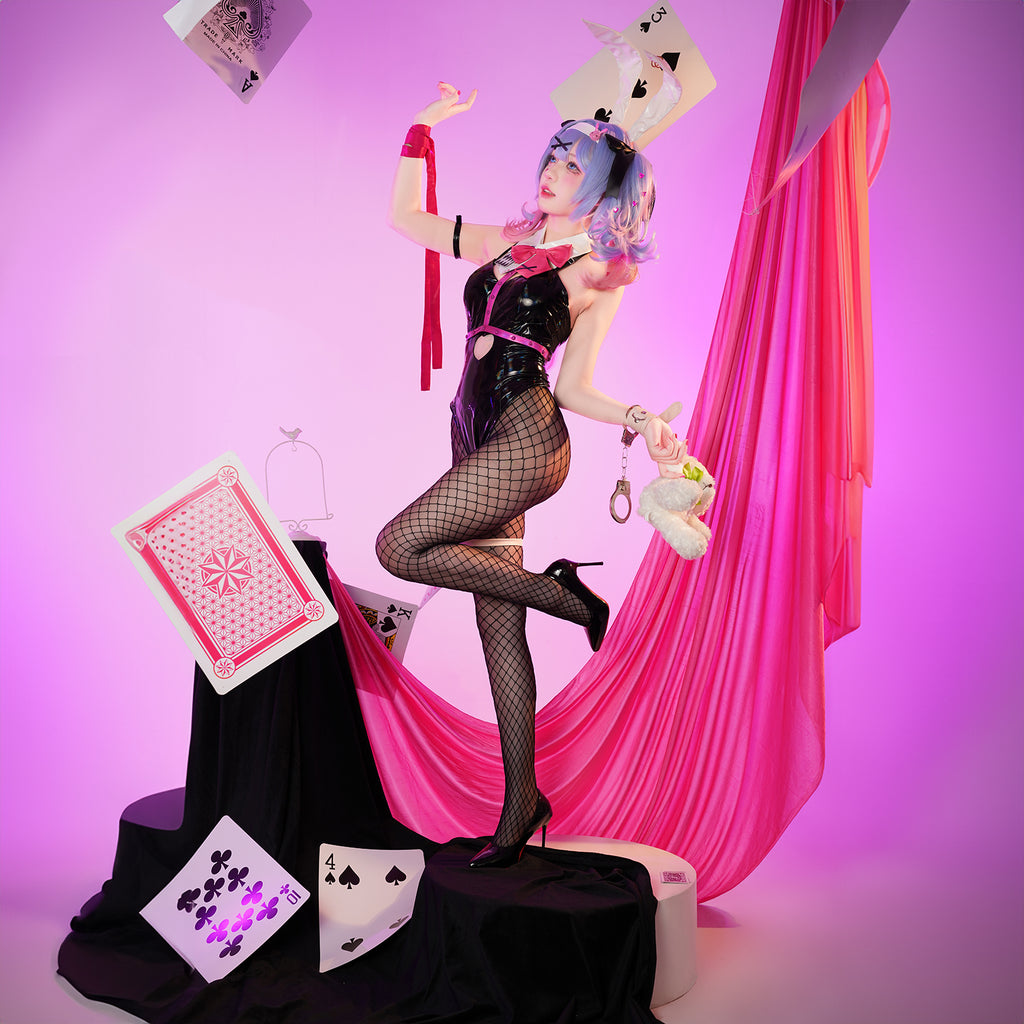 初音ミク バニーガール コスプレ衣装 ウィッグ付き　大人用