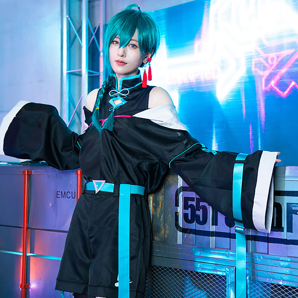 緑仙 コスプレ VTuber チャイナ風ストリート衣装 ハロウィン イベント レディースコスプレ