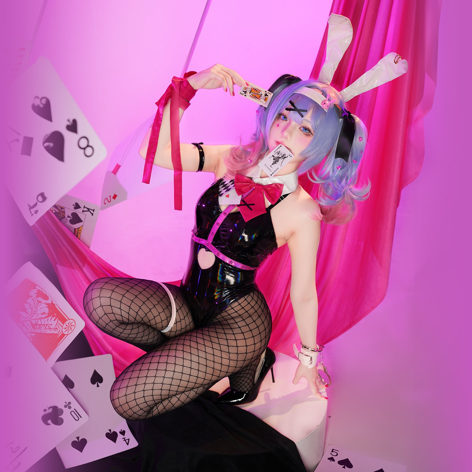 初音ミク バニーガール コスプレ衣装 ウィッグ付き　大人用