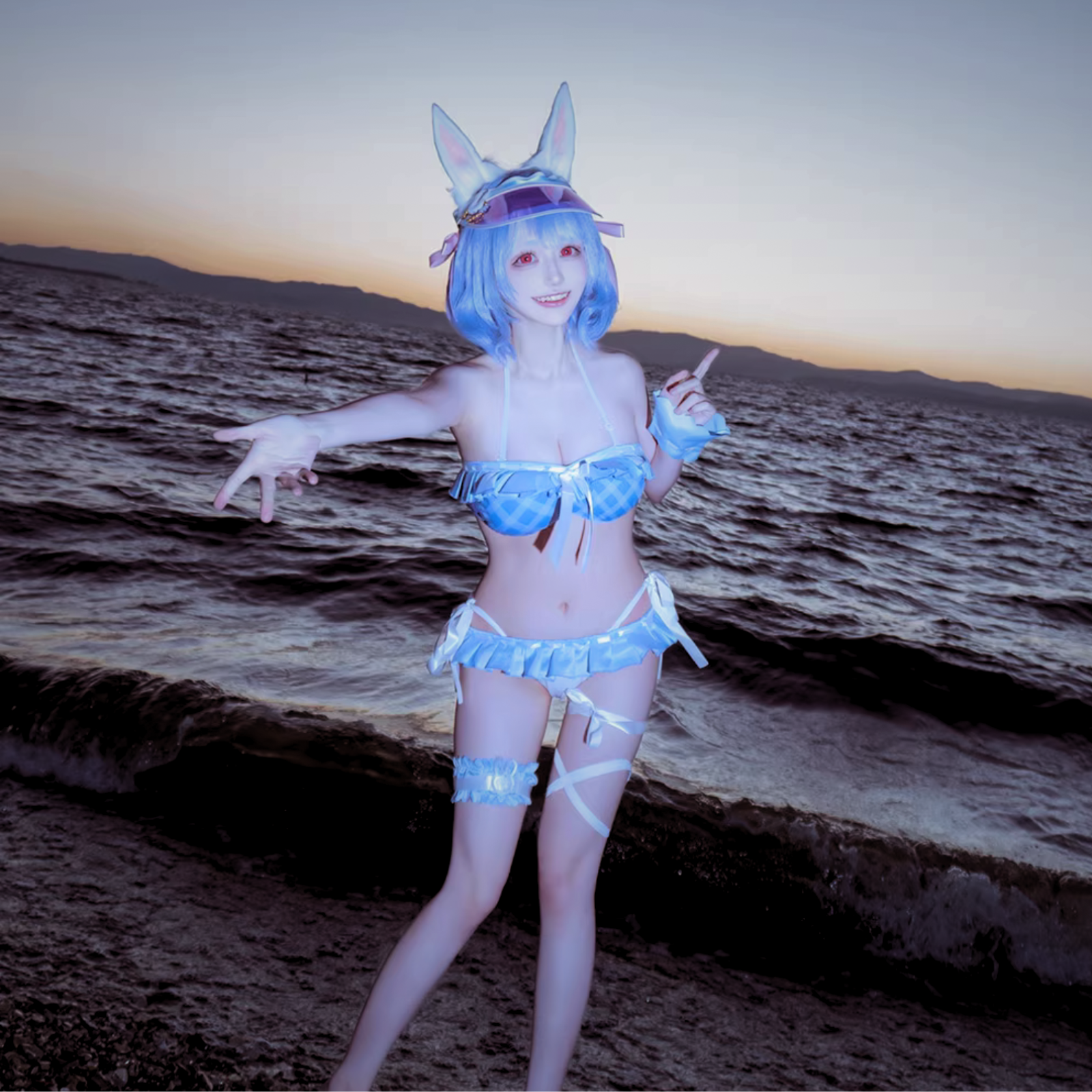 VTuber 水着 コスプレ チェック柄 衣装