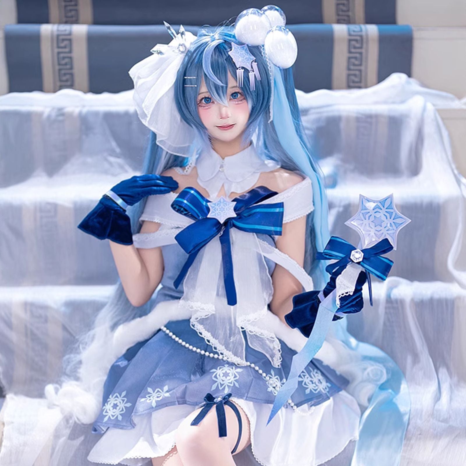 初音ミク コスプレ コスチューム SNOW MIKU 雪ミク 2025　大人用