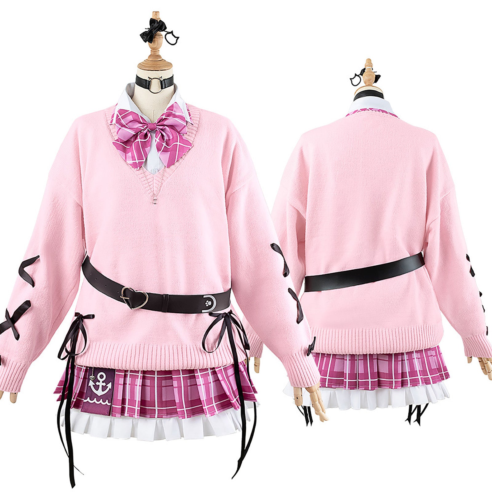 ホロライブ 湊あくあ コスプレ ハロウィン VTuber 新衣装 制服 カーディガン