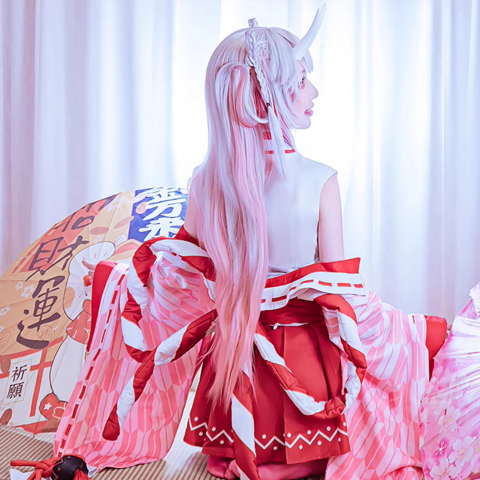 ホロライブ 百鬼あやめ コスプレ Vtuber ハロウィン 新衣装 巫女