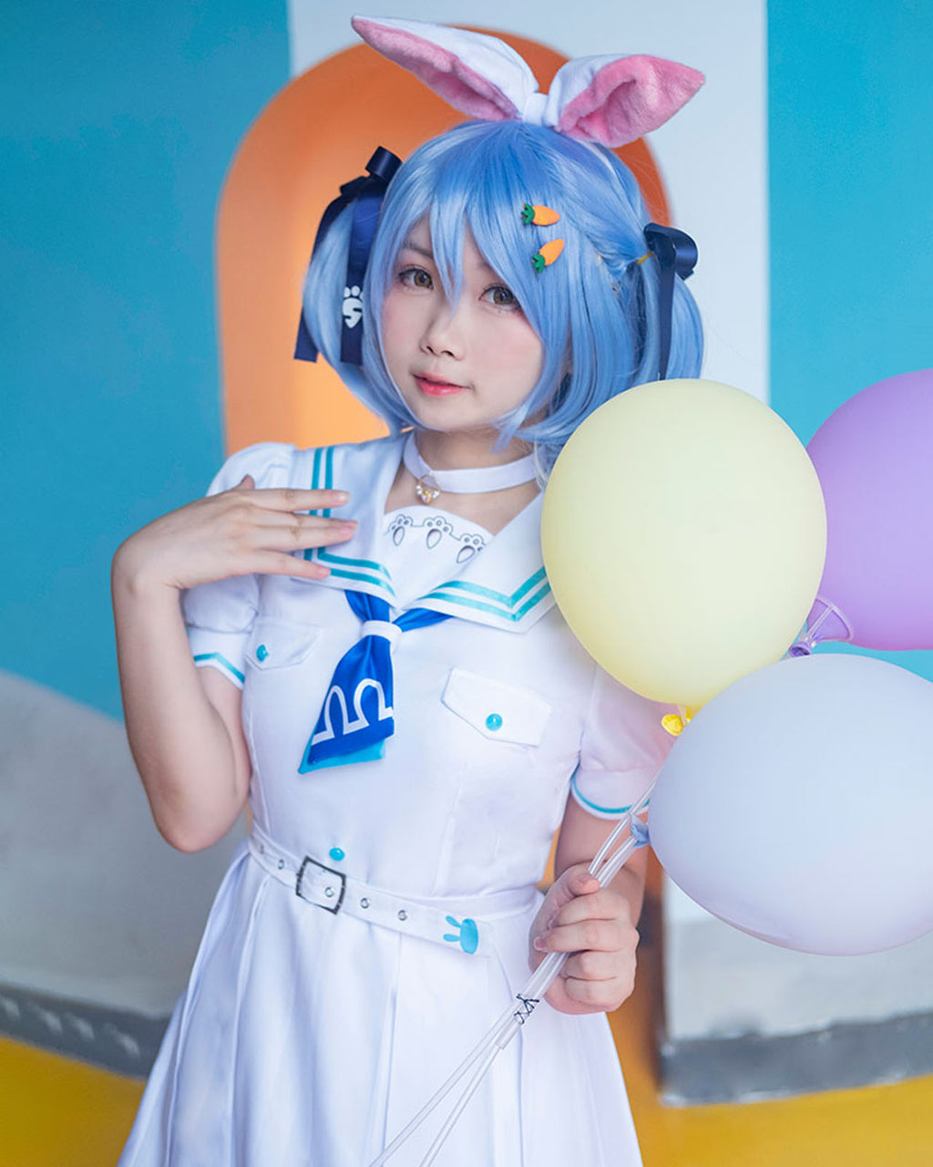ホロライブ 兎田ぺこら VTuber コスプレ ワンピース セーラ服　詳細