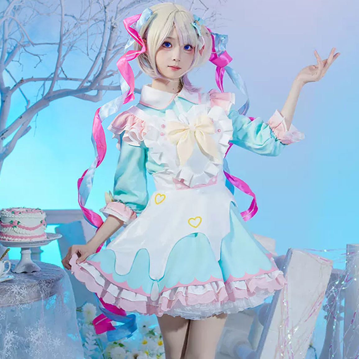 NEEDY GIRL OVERDOS ニディガ あめちゃんメイドコスプレ衣装一式 五次元 NEEDY GIRL OVERDOSE 二ーディガールオーバードーズ あめちゃん
