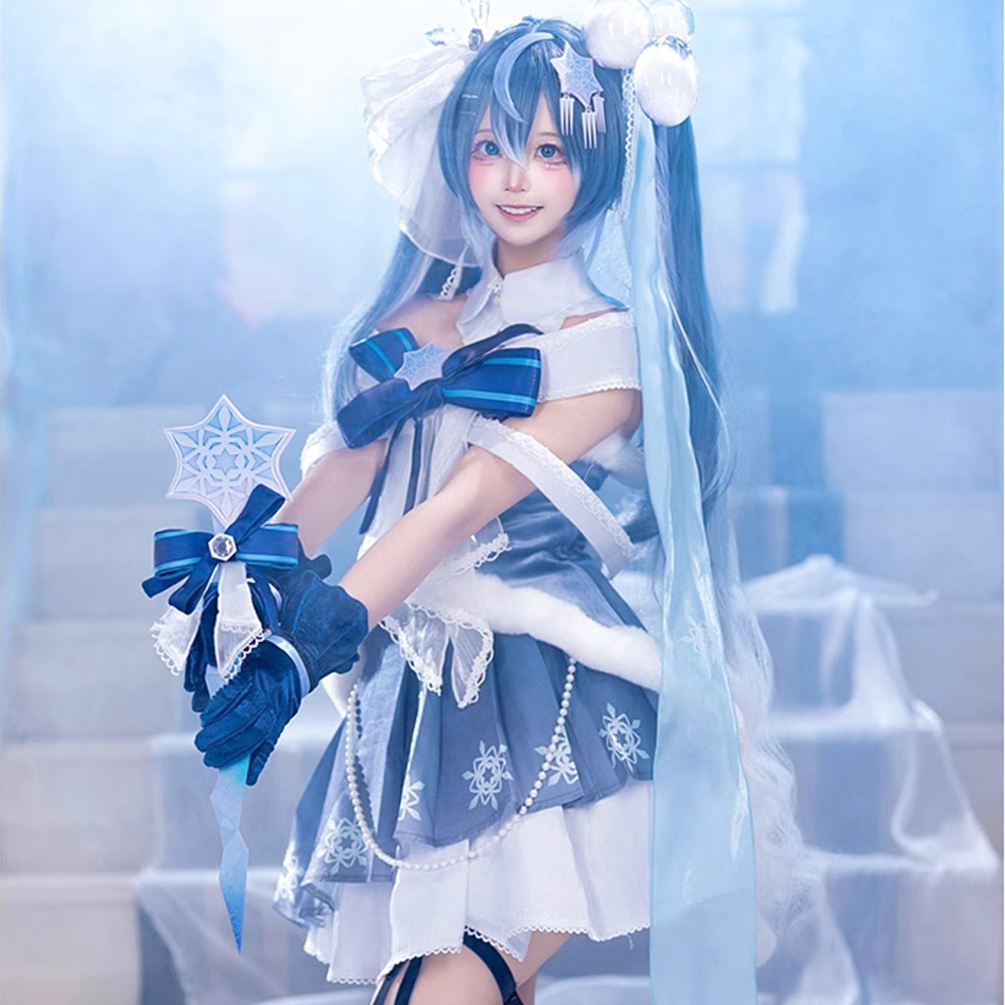 初音ミク コスプレ コスチューム SNOW MIKU 雪ミク 2025　大人用