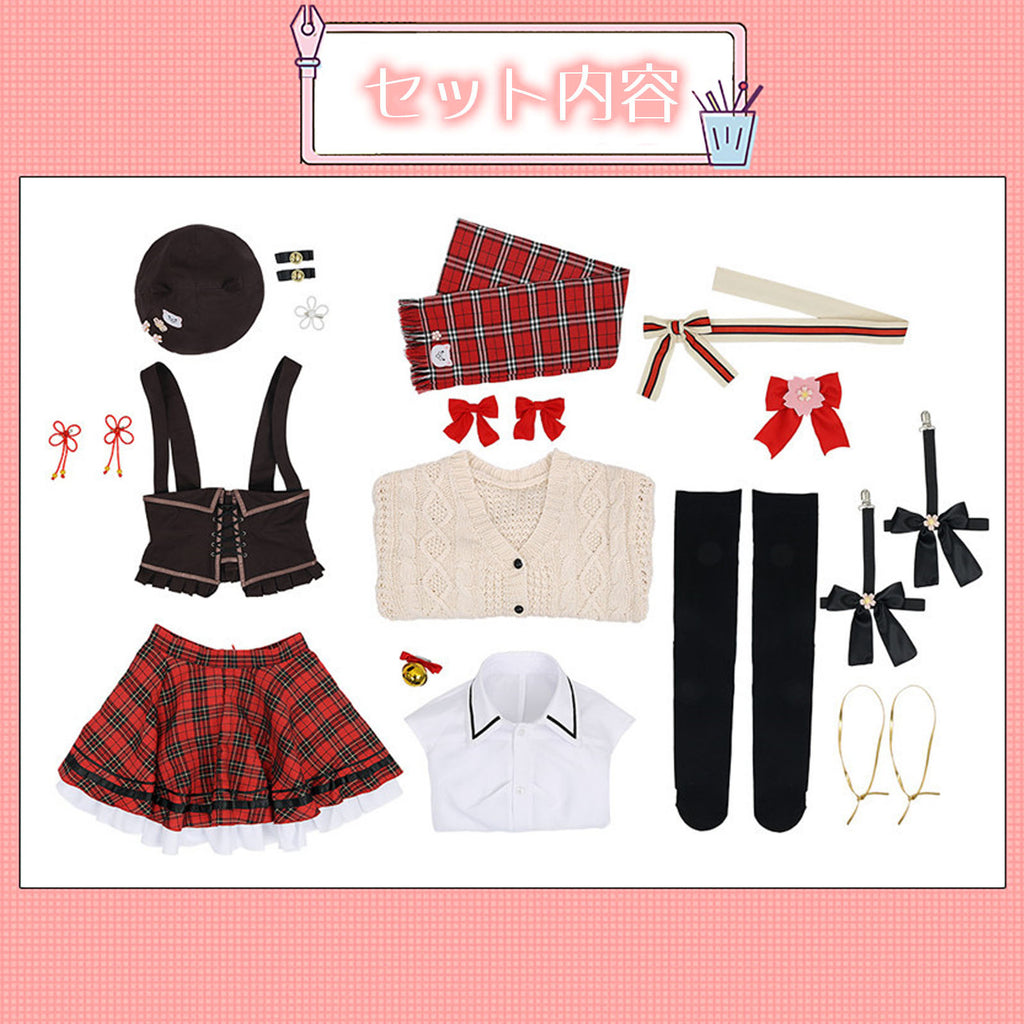 ホロライブ さくらみこ コスプレ ハロウィン ギンガムチェック 私服