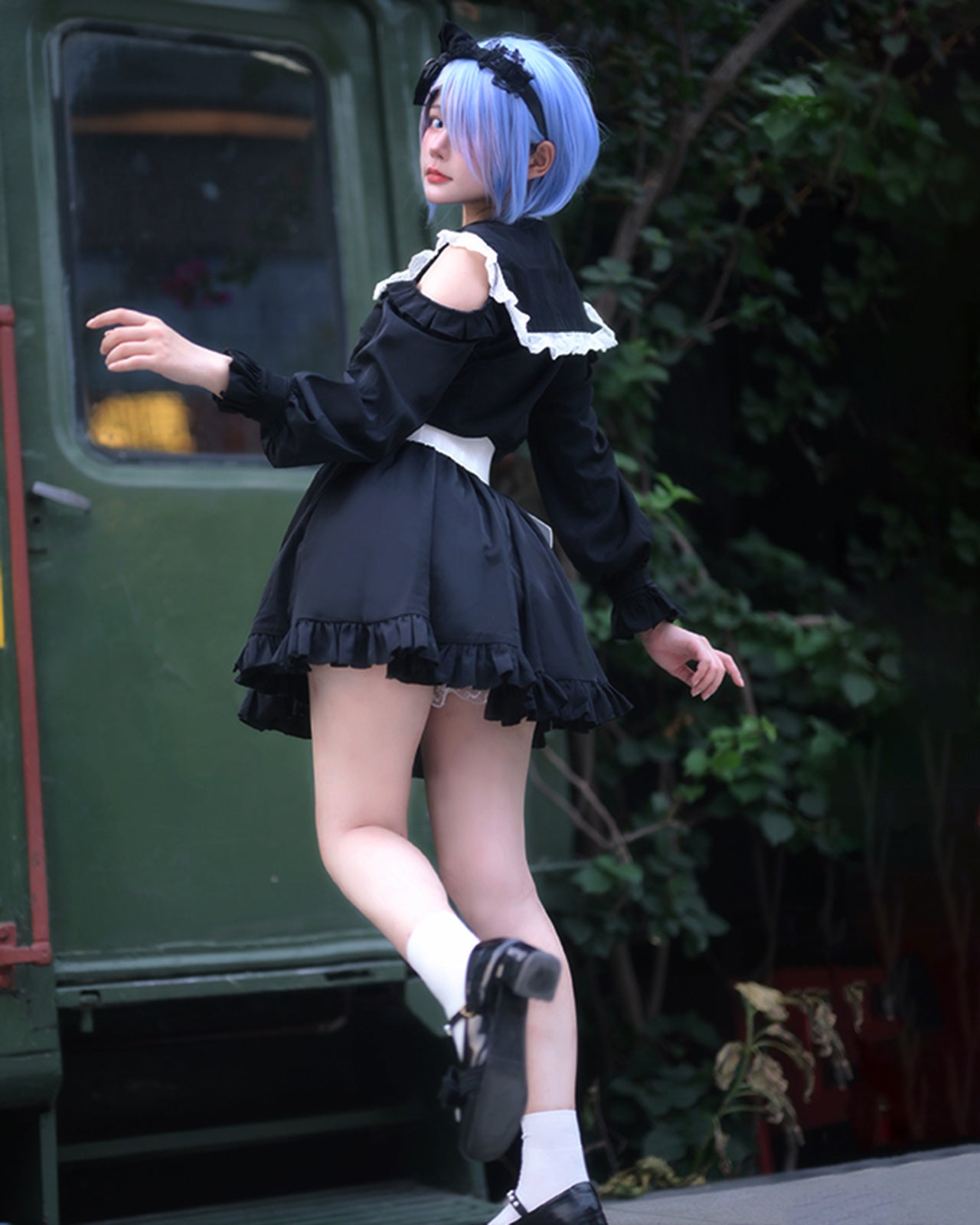 Re:ゼロから始める異世界生活 レム コスプレ ハロウィン アニメ 地雷系 メイド　服　コスプレ　衣装