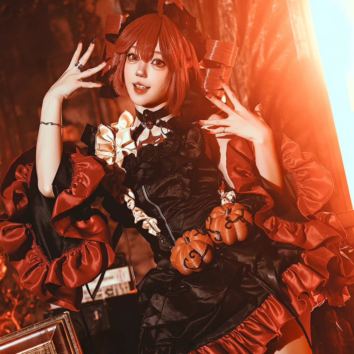 重音テト コスプレ ハロウィン ワンピース レディース デビル 小悪魔