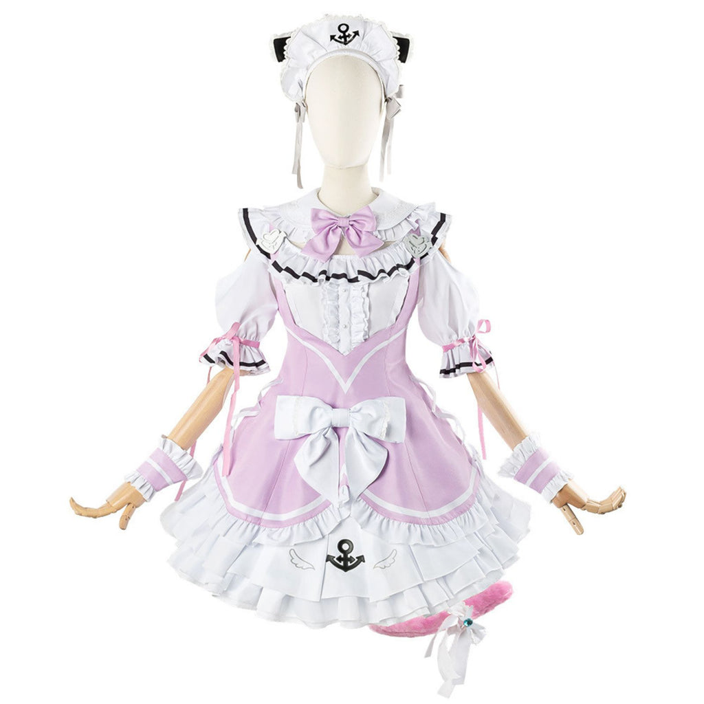 湊あくあ ピンク メイド服 コスプレ　衣装