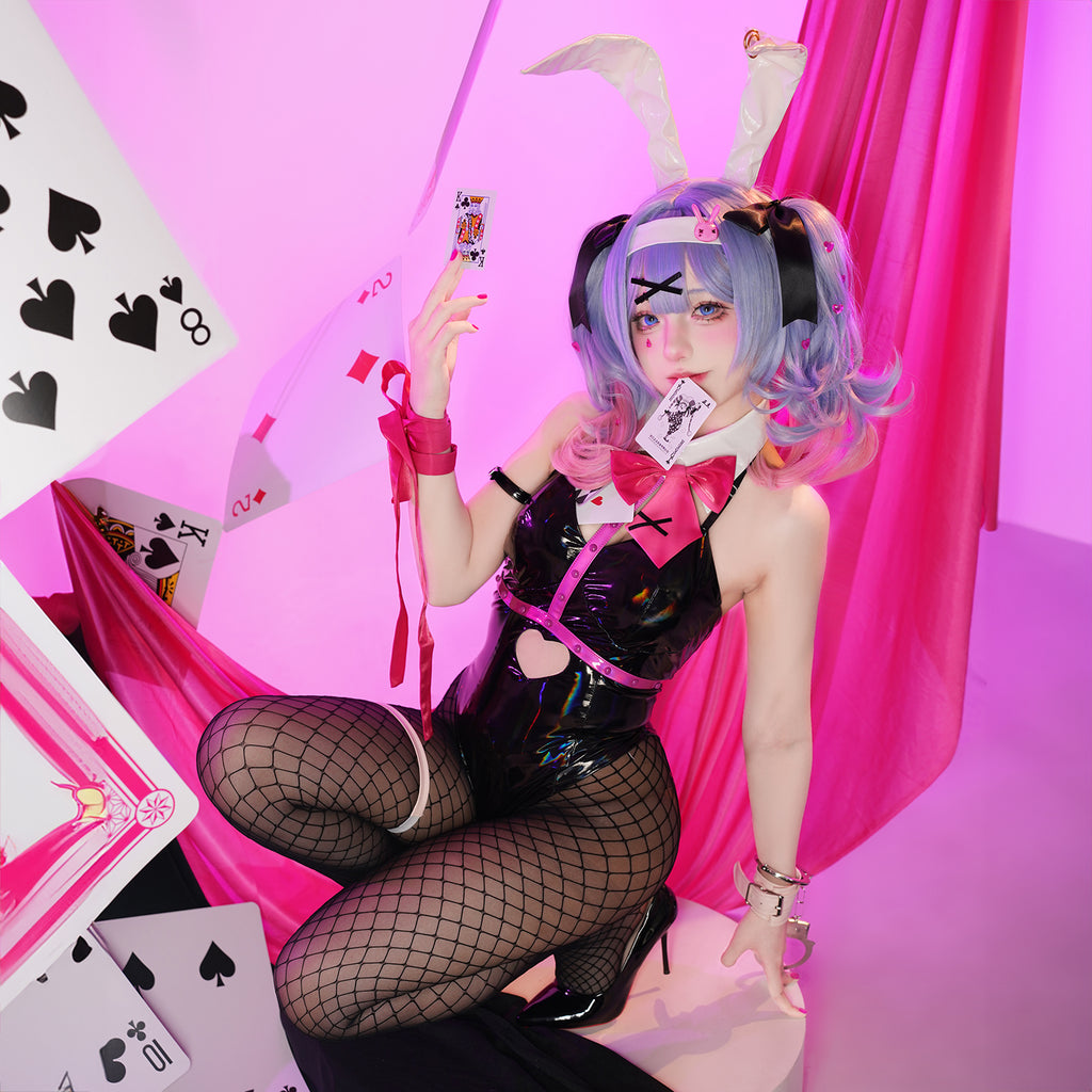 初音ミク バニーガール コスプレ衣装 ウィッグ付き　大人用