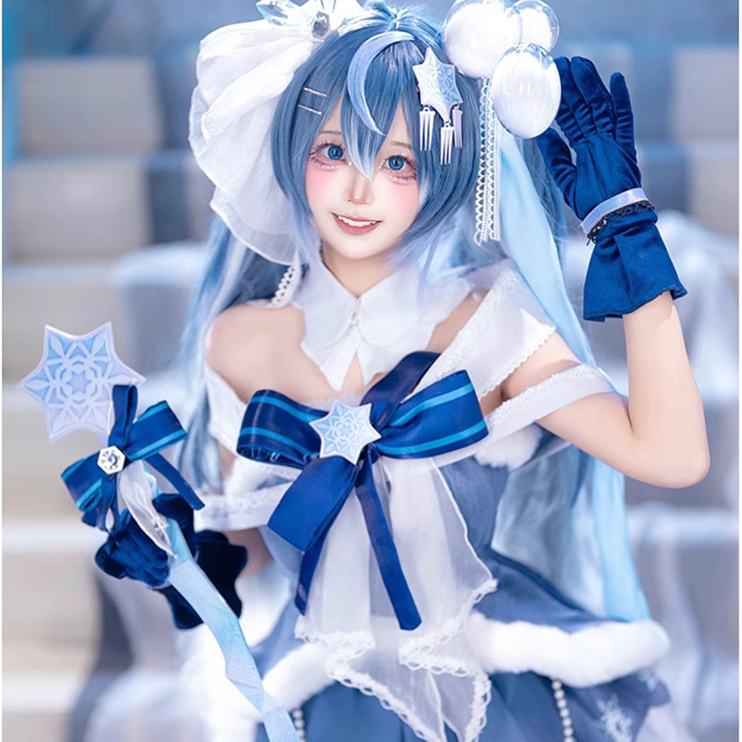 初音ミク コスプレ コスチューム SNOW MIKU 雪ミク 2025　大人用