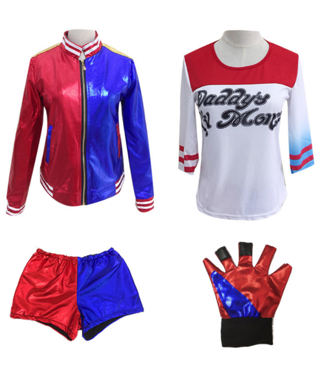 スーサイドスクワッド ハーレイ・クイン風 コスプレ ハロウィン 衣装 ウィッグ付きフルセット 即納