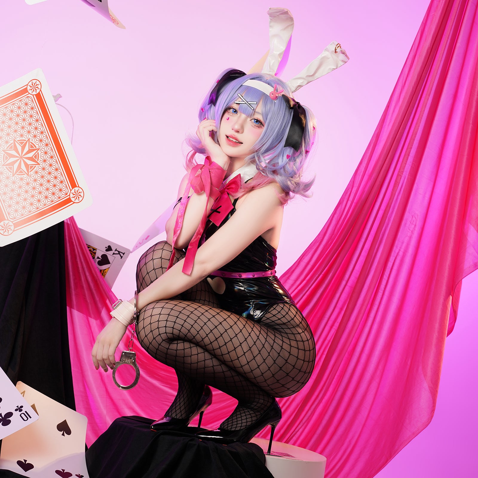 初音ミク バニーガール コスプレ衣装 ウィッグ付き　大人用