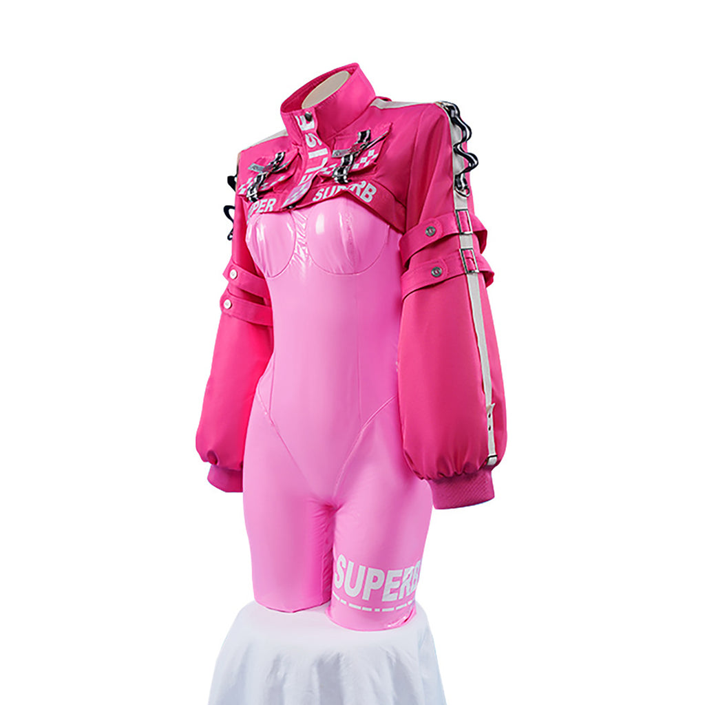 アリス コスプレ衣装 4点セット 勝利の女神NIKKE ピンク レザースーツ