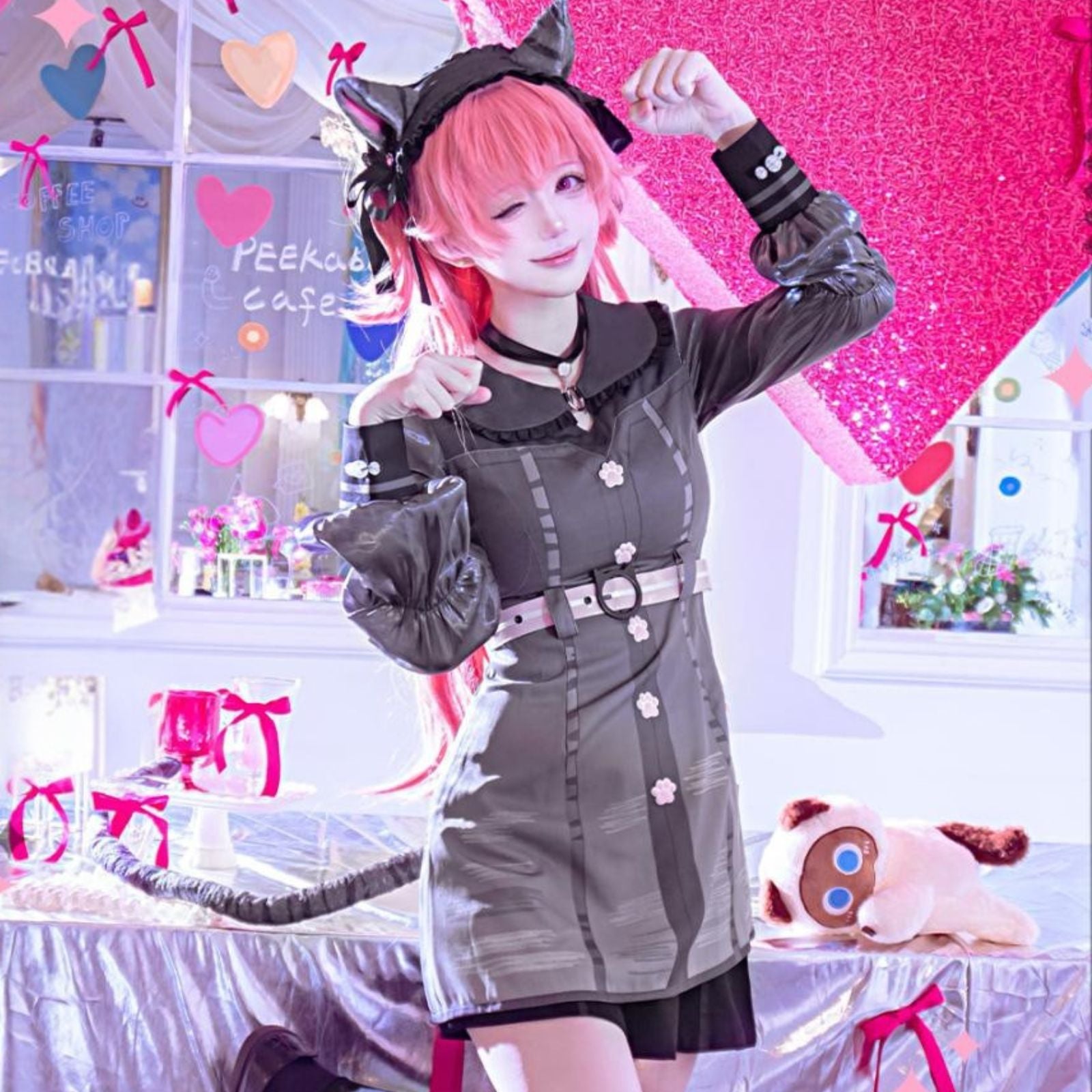 プロセカ 桃井愛莉 コスプレ 猫耳 ライブ衣装