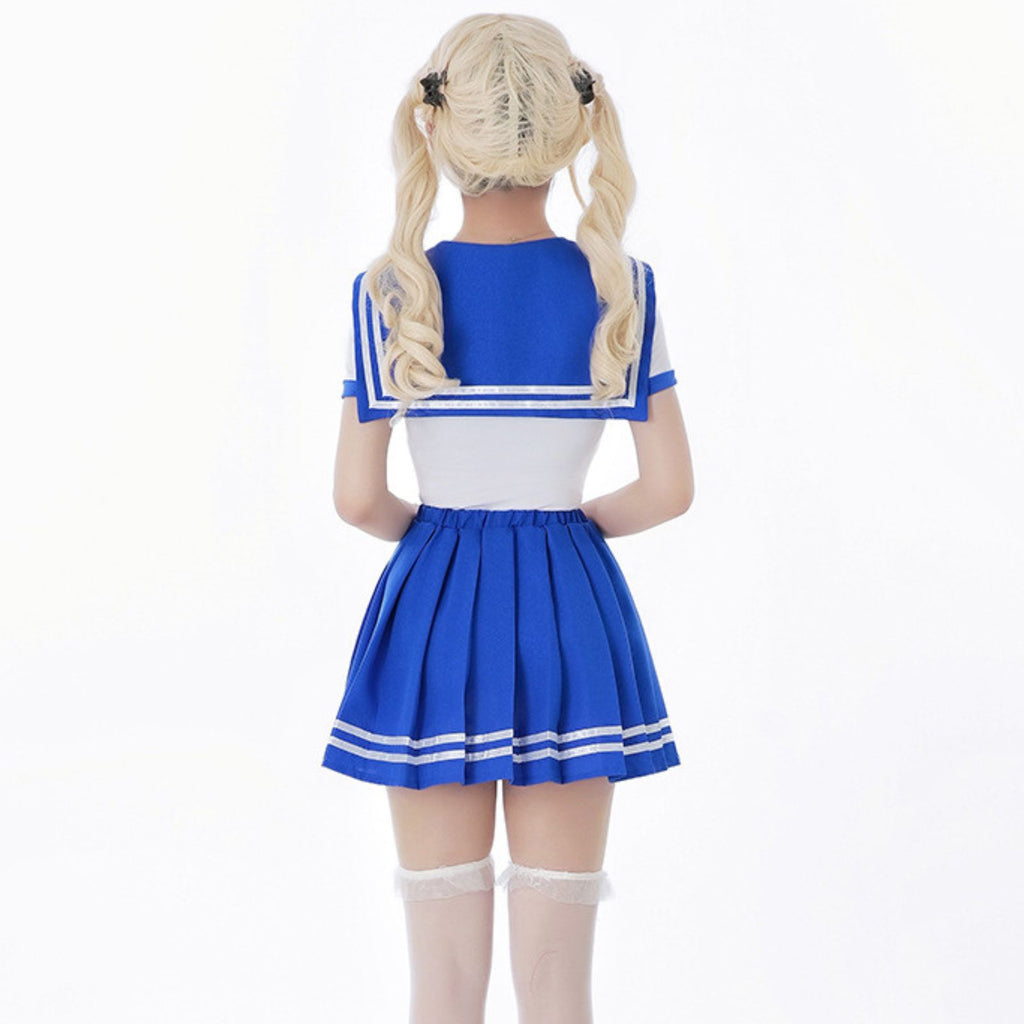 セーラー服 背面デザイン コスプレ衣装 ネイビー