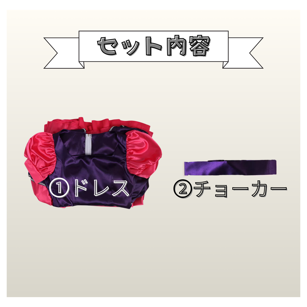 シンデレラ風 アナスタシア 大人コスプレ　セット内容