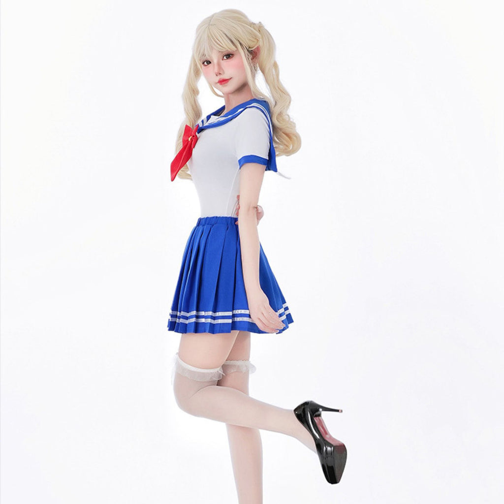 セーラー服 サイドデザイン コスプレ衣装 ネイビー　セーラームーン