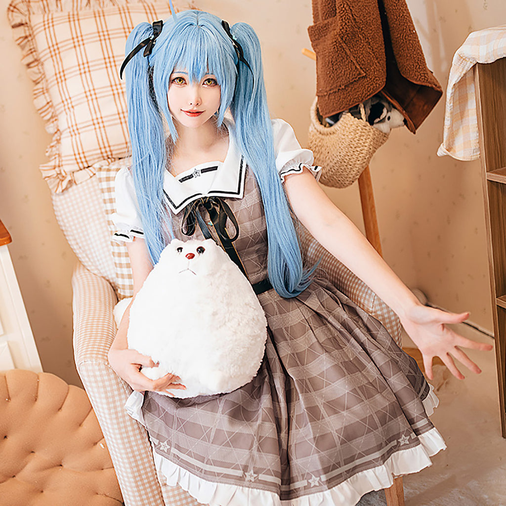 雪花ラミィ コスプレ ワンピース ハロウィン チェック ホロライブ