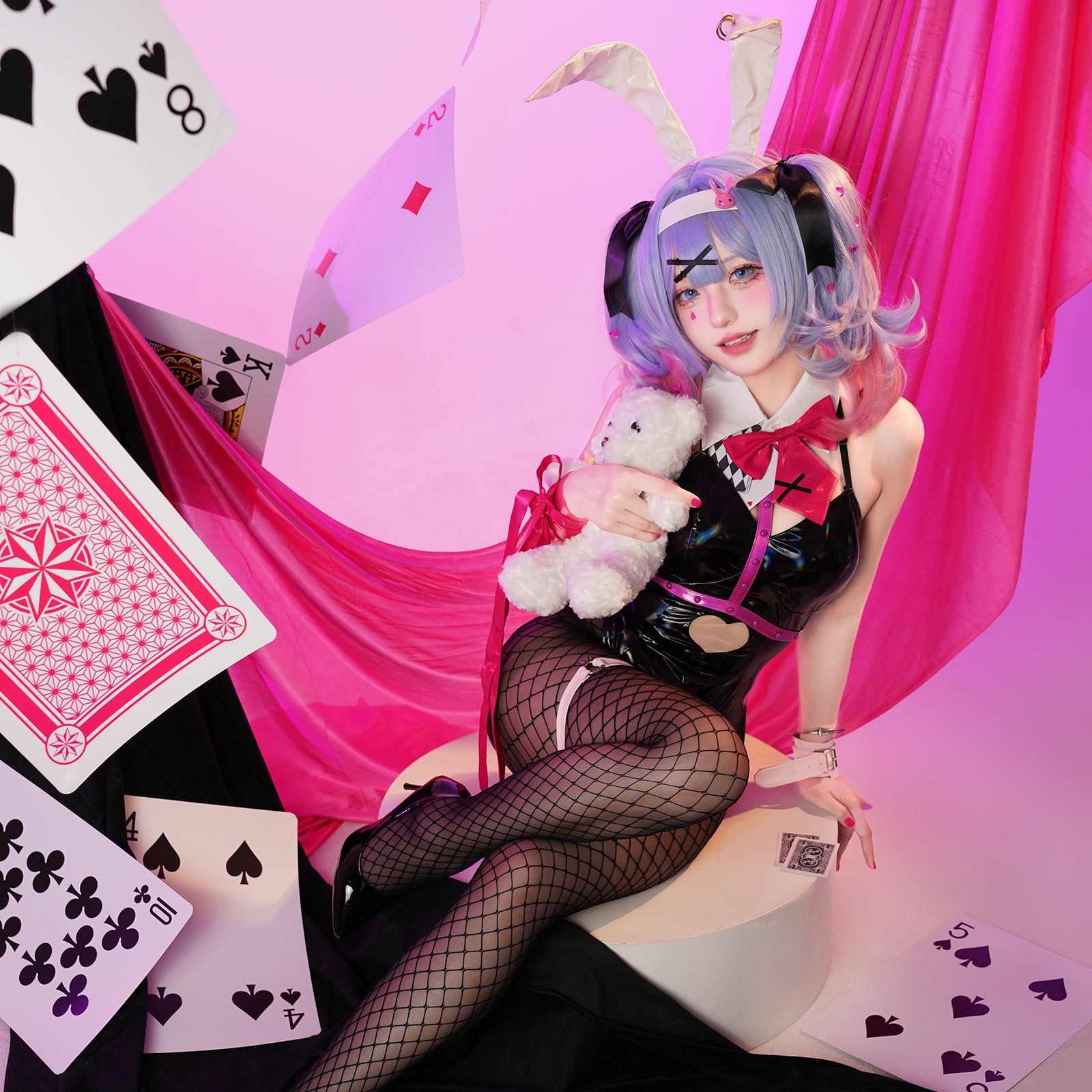 初音ミク バニーガール コスプレ衣装 ウィッグ付き　大人用