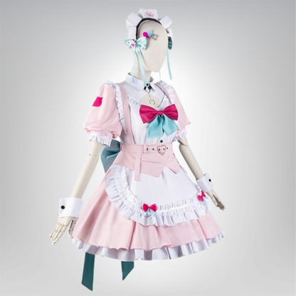 結城さくな VTuber  メイドコスプレ衣装＋小物セット ハロウィン レディース 大人用 即納