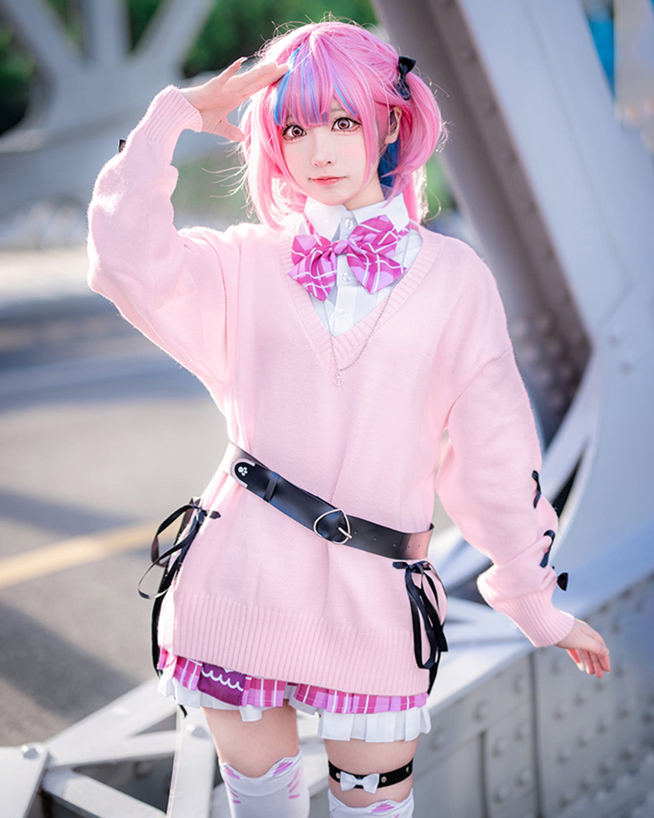 ホロライブ 湊あくあ コスプレ ハロウィン VTuber 新衣装 制服 カーディガン コミケ
