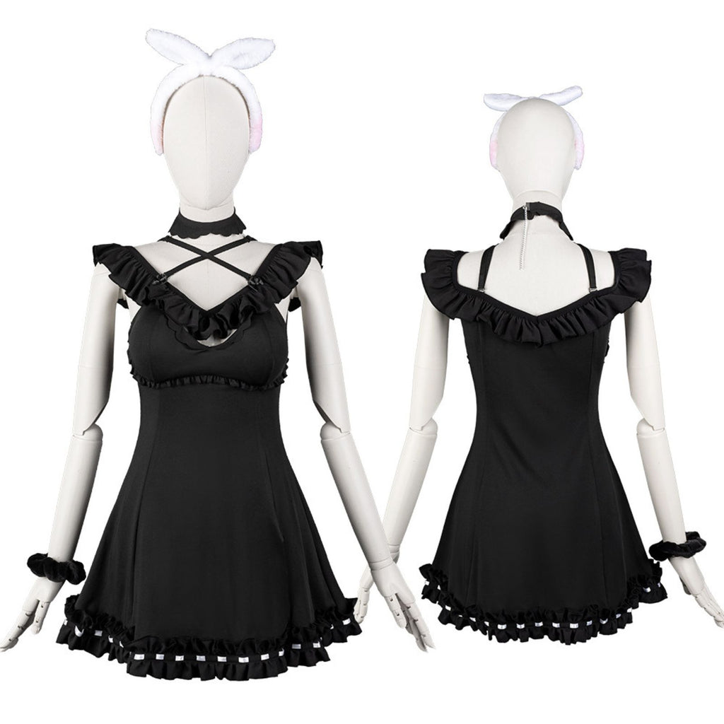 宝鐘マリン 新衣装 ワンピース　部屋着　パジャマ　コスプレ　黒　ブラックワンピース