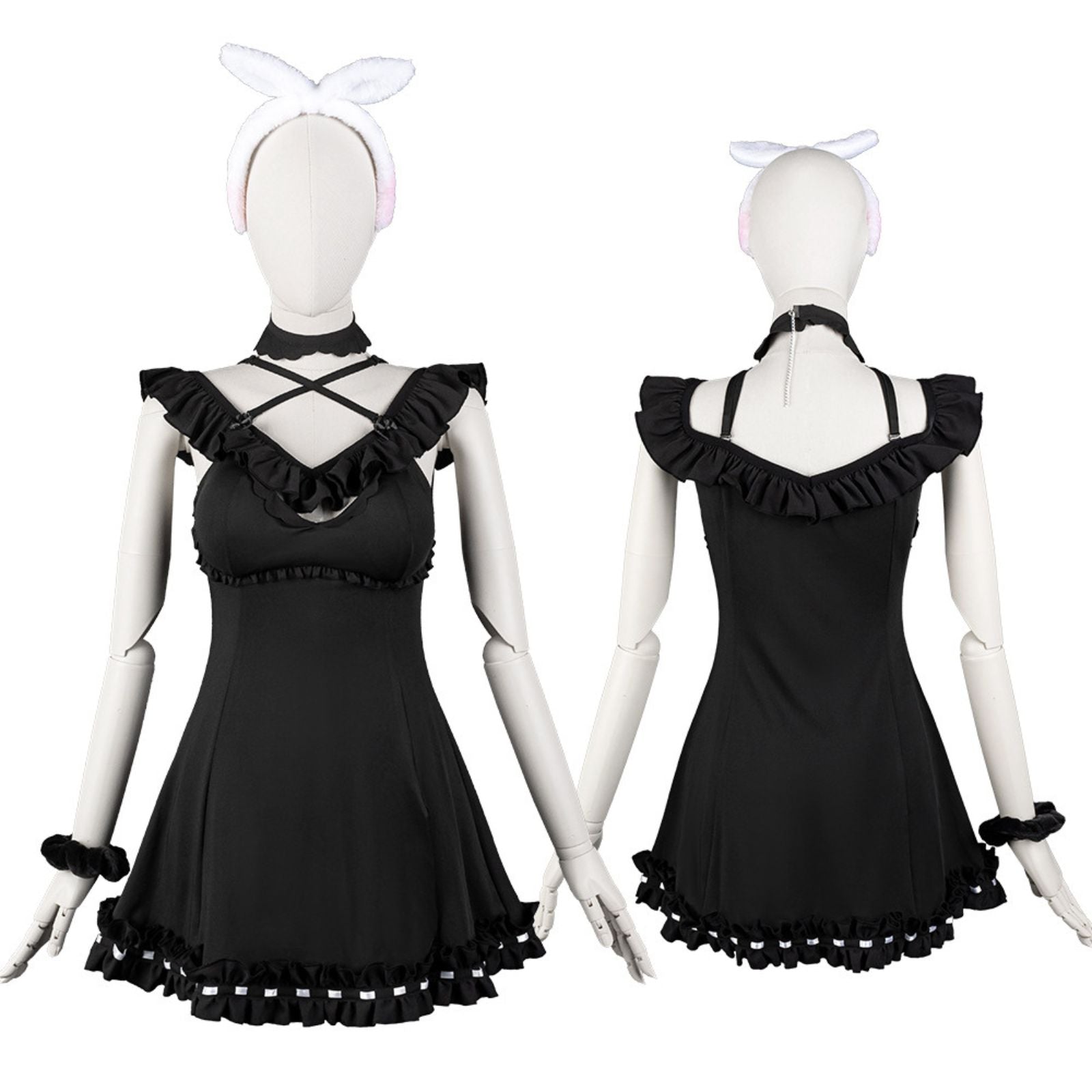 宝鐘マリン 新衣装 ワンピース　部屋着　パジャマ　コスプレ　黒　ブラックワンピース