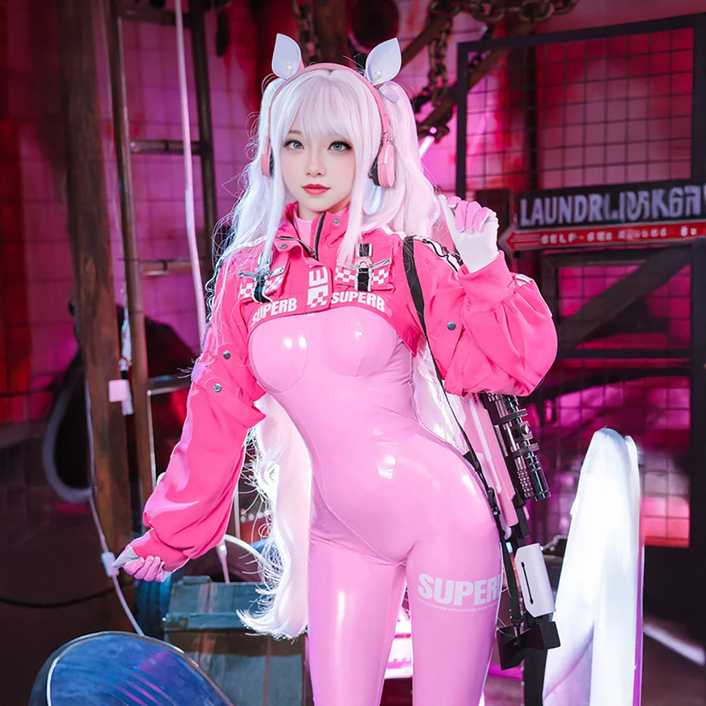 アリス コスプレ衣装 着用イメージ NIKKEピンクスーツ Mサイズ 撮影