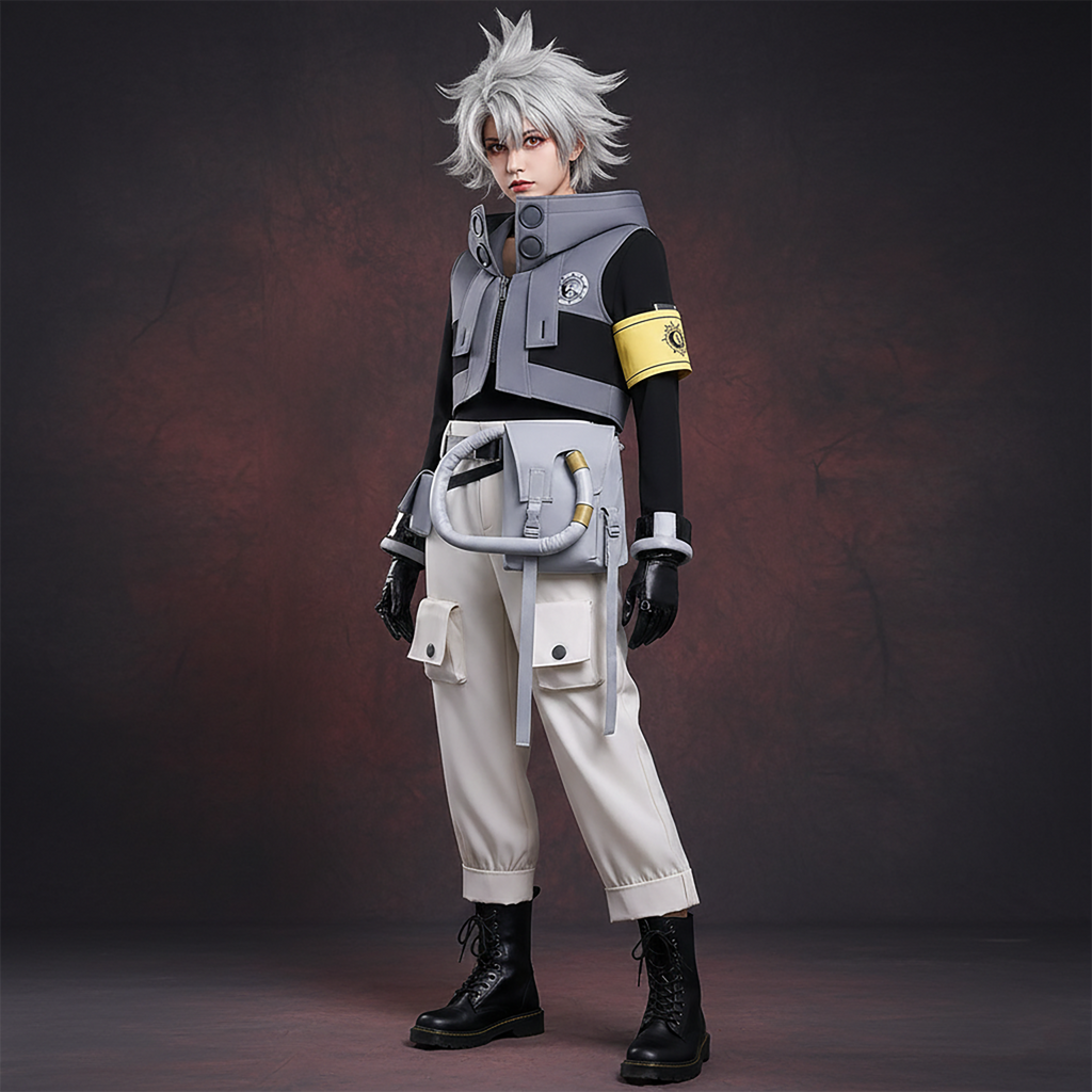 ガチアクタ ルド コスプレ衣装 ウィッグ付き 戦闘服 コスチューム