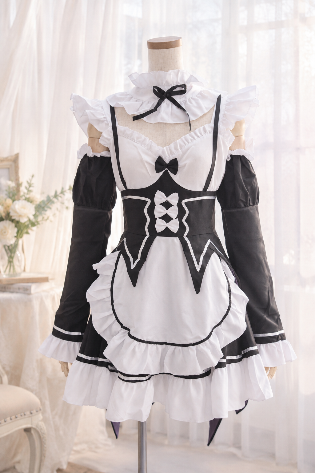 Re:ゼロから始める異世界生活 レム/ラム メイド服コスチューム Mサイズ リゼロ レディース